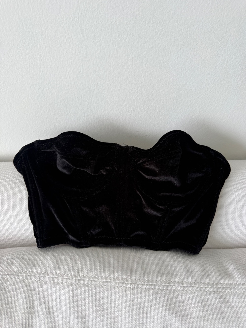 Velvet Bustier Crop Top